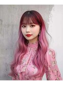 似合わせカットメルティカラー着物フェミニンロング