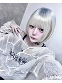 地雷系ハイトーンボブルーツカラー