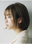 越谷｜髪質改善ブラウンベージュショートボブ（30代40代）