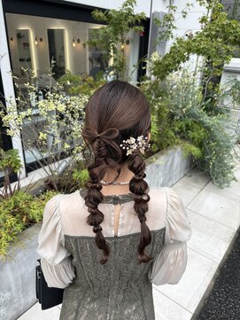 アオ 甲府本店(AO) 編みおろしツインヘア