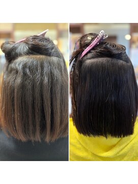 50代髪質改善ストレート/広島/西区/横川/縮毛矯正/白髪染め