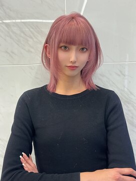 ハッシュボブ×ピンク◎
