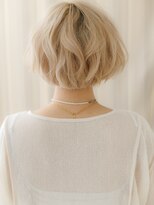 モッズヘア 越谷(mod's hair)&nbsp;全頭ブリーチハイトーンカラー金髪プードルボブY越谷10代20代