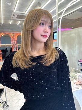 ロンドルーチェ 心斎橋(Lond luce) ダークアッシュ/ミディアムレイヤーカット［髪質改善/縮毛矯正］