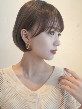 POCKET郡山安積店 ショートカットレイヤーカット髪質改善縮毛矯正【4月1日OPEN予定】 丸みショート×髪質改善カラー