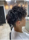 men's/メンズツイストスパイラルパーマ/ナチュラルアップバング