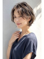 アッシュ 学芸大学店(Ash)&nbsp;ショートボブ/大人女性/アッシュグレー/白髪ぼかし/脱白髪染め