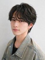 ソアメンズ 渋谷(soar men's) シャドウパーマツーブロック清潔感メンズショート秋カラー