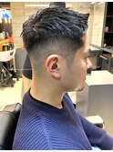 フェードカットスリークショートサイドグラデーション