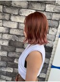 イメチェン/似合わせカット/フルバング/レッドブラウン/柏