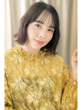 カバーヘア ブリス 戸田公園西口店(COVER HAIR bliss) 大人かわいい黒髪くせ毛風美髪ウルフボブZ戸田公園20代30代40代