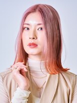 ハツ 橋本(HATSU)&nbsp;ピンク×オレンジ裾カラー[橋本/橋本駅]