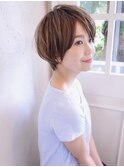 前髪長め大人小顔ショート30代40代50代 藤沢