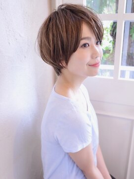 ハウスアンドヘアーワークス(House&Hair works) 前髪長め大人小顔ショート30代40代50代 藤沢