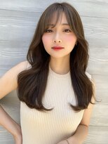 ルームバイシー 新宿(Loom. by Sea)&nbsp;韓国風前髪/シルキーベージュ/グレージュカラー/斜めバング