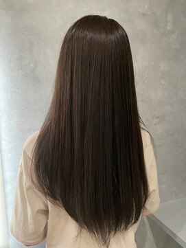 ルーツ(Roots) アッシュグレージュ/暗髪/透明感カラー/くすみカラー/ストレート