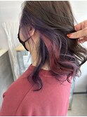 インナーカラー_ピンク_パープル_ミックス