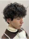 外国人風スパイラルパーマ