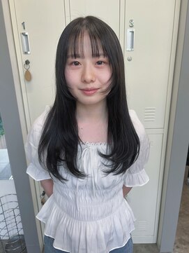 ヘーゼル 博多(HAZEL.) CHIHIRO：ダークグレージュ　レイヤーロング