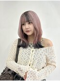 ピンク×じゅわっと裾カラー