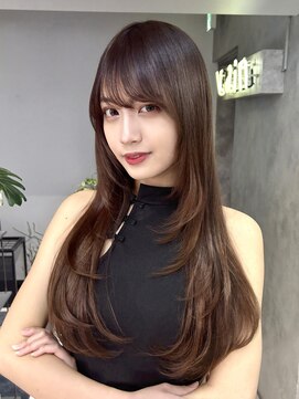 ヴェイン 渋谷(vain) イルミナカラーレイヤーカット顔まわりカット