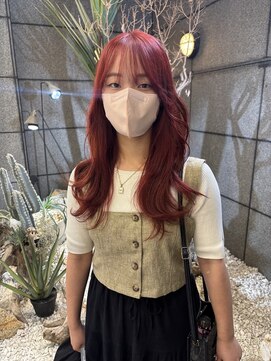 ゼスト フィーノ(ZEST fino) ブリーチ1回/レッドカラー/中明度カラー/暖色系カラー/レイヤー