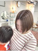 大人女子におすすめ/ミニボブ/束感カット/お手入れ簡単ボブ