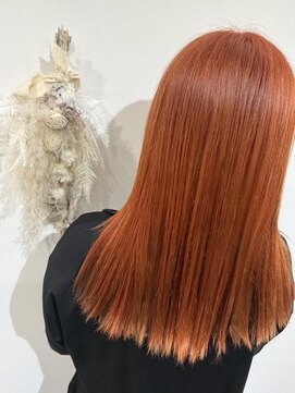 髪質改善カラー×オレンジカラー