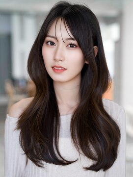 レノラ 本町(LENORA) ☆大人ガーリーダークアッシュミディアムレイヤーカット韓国ヘア