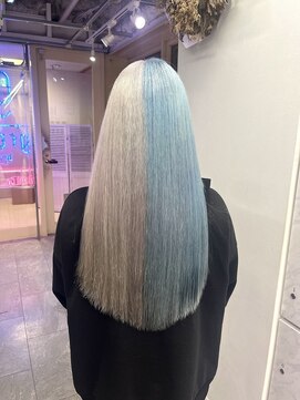 グロウ 渋谷(grow) ☆個性派ツートーン☆白×水色