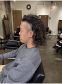 メンズツーブロックメンズパーマ爽やかメンズショートパーマ