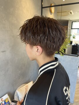 メンズゴエン(Men's goen) ミルクティーベージュ/センターパート