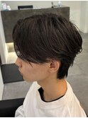 MEN’S HAIR/センターパートウルフ/フェザーパーマ/伊勢崎