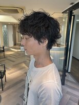 ビファイン 本店(Befine) 黒髪ニュアンスパーマショート