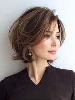 Heart's美人設計と白髪ぼかし専門店 青山表参道店 脱白髪染め/ショートヘア【ハーツ】&nbsp;白髪ぼかし脱白髪染め似合わせショートボブ40代50代60代