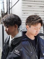 キングオブヘア バイ ノイズ 梅田茶屋町店(KING of hair by NOISM)&nbsp;ツイストスパイラルパーマツーブロックマッシュ