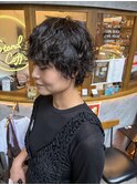 大人ウェーブショートスタイル