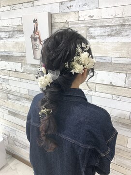 ブルームス アンジュ(Blooms Unge) プリザーブドフラワーを使った編みおろし