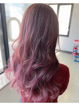 リアラバイアルティナ 船橋店(Liara by artina) リバースウェーブ×ピンクパープル[Liara船橋]