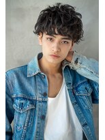 ケアリー 大泉学園(Carelly)&nbsp;ツイストパーマ七三オールバックマッシュウルフスリークショート