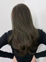 アイティー バイ アルバム 浦和店(IT by ALBUM)&nbsp;オリーブレイヤー_斜めバンググレージュカラー_ba455391