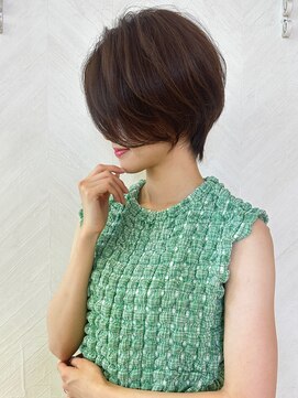 ロンド ストラーダ 心斎橋(Lond strada) ショート×ハイライト白髪ぼかし×マチルダボブ[心斎橋]