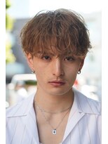 メンズパーマ波巻きスパイラルパーマツイストスパイラルパーマ