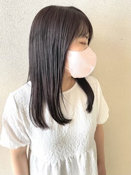 オウルヘアー(Owl hair) ラベンダーグレージュ/暗髪/透明感カラー/ラウンドセミロング