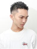束感ショートマッシュパーマウルフ波巻きハイライト330