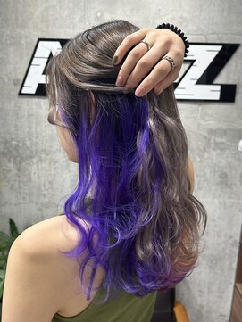 オルズ 渋谷(ALLZ) パープルインナーカラーダブルカラーハイトーンケアブリーチ