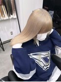 ホワイトブロンド_ダブルカラー_ホワイトグレージュ