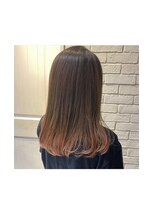 ルイマダーナ 栄店(LOUIMADNA)&nbsp;【デザインカラー】グラデーション♪サーモンピンク__森