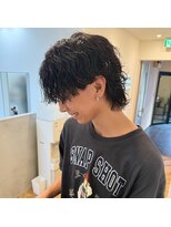 ロミー 本厚木(ROMMY.)&nbsp;マッシュパーマ　ハイトーンカラー　前髪パーマ