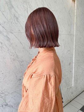 エマエコル(Emma ecole) Emma ecole 切りっぱなしボブ/オレンジブラウン/ぷつっとボブ